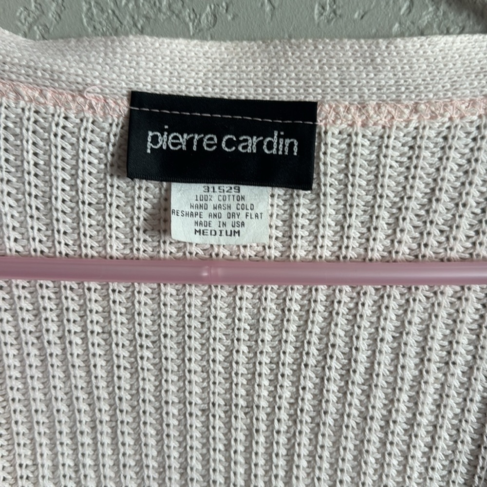 Pierre Cardin pink knit sweater size medium - Picture 2 of 13